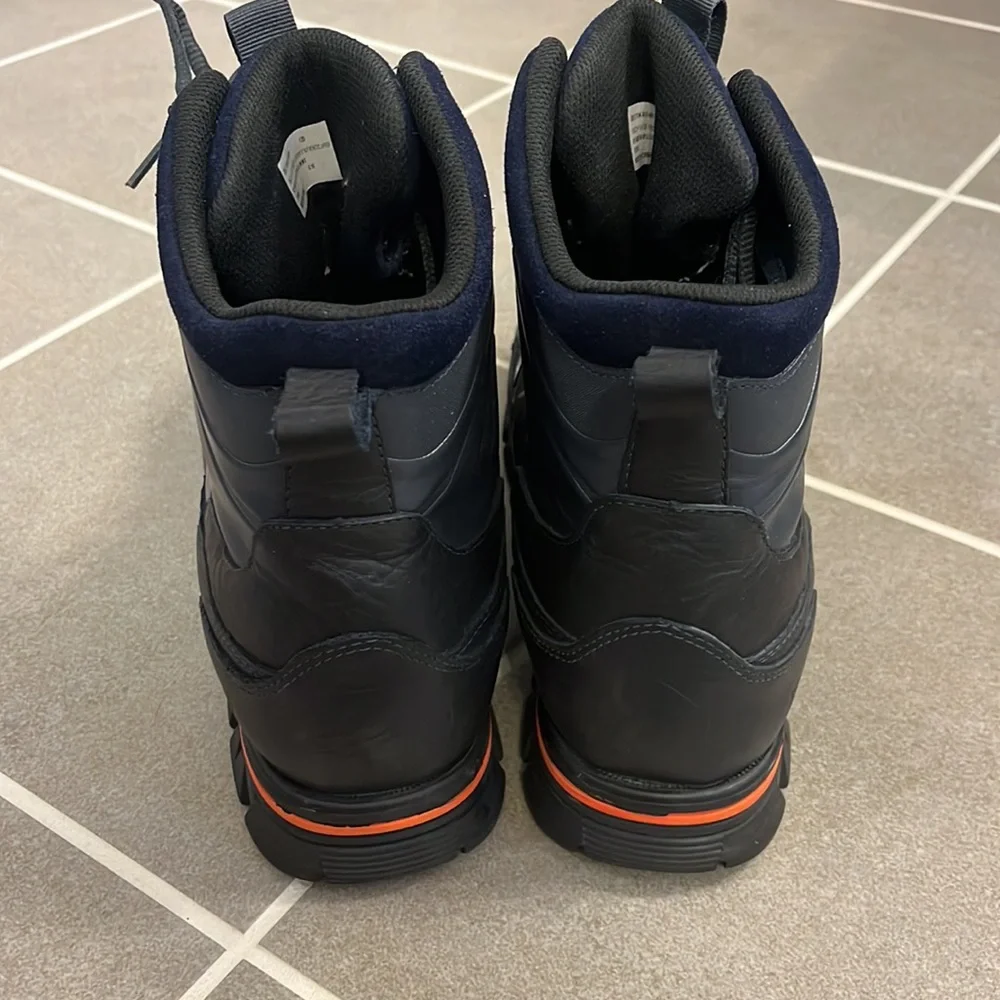 Polo Ralph Lauren Delton Winter Boots navy blue orange Mens Size 12